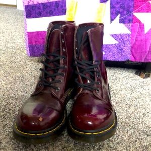 Burgundy Doc Martens